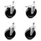 Service Caster 6 Inch Phenolic Swivel 12mm Threaded Stem Caster Total Lock Brake SCC, 2PK SCC-TSTTL20S615-PHR-M1215-2-S-2 - alternate 1